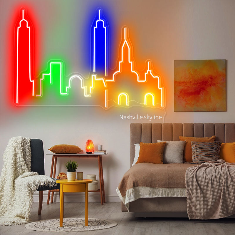 Nashville skyline Sign - neonpartys