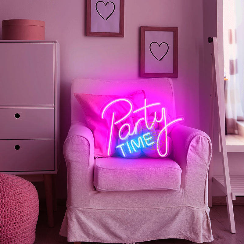 Party Time Neon Wall Art