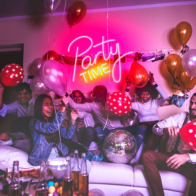 Party Time Neon Wall Art