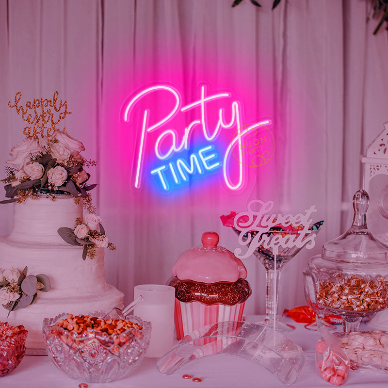 Party Time Neon Wall Art