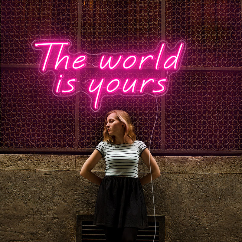 The world is yours neon sign - neonpartys