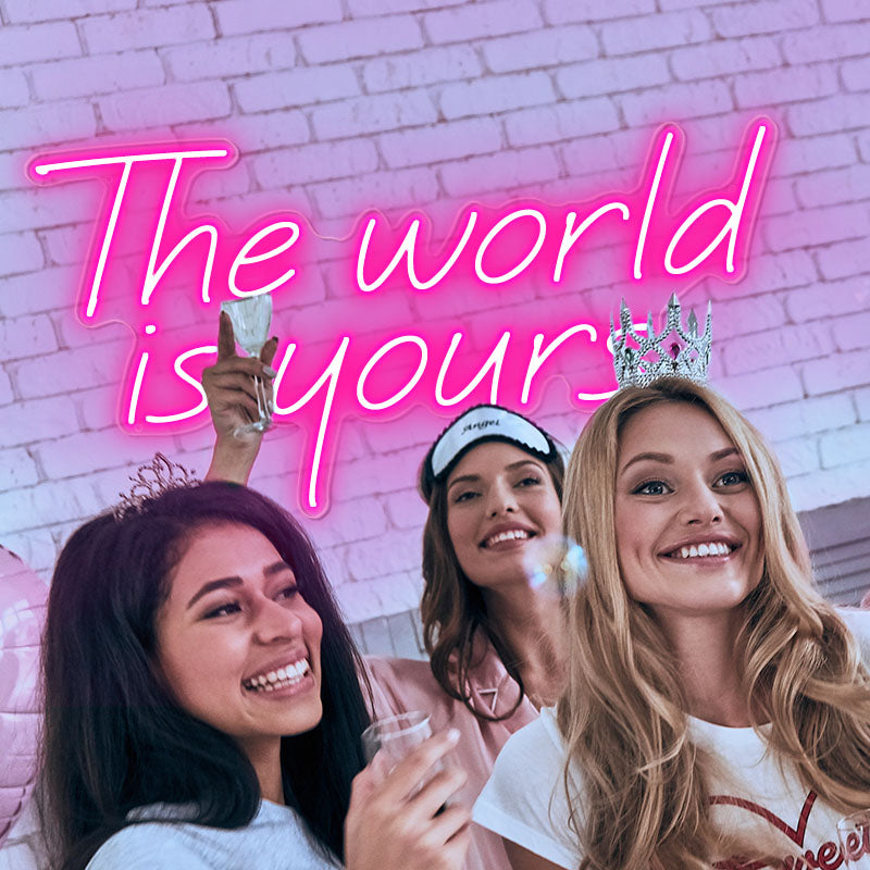 The world is yours neon sign - neonpartys