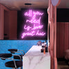 all you need is love great hair neon light - neonpartys