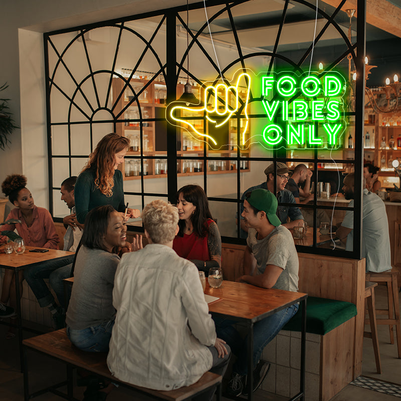 Food vibes only Neon lights