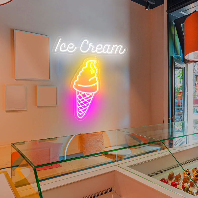 Colorful Cute Ice Cream Logo Sign