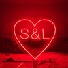 First Name+Heart Love Neon Light