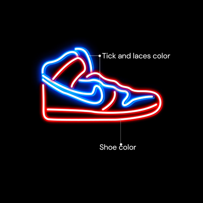 personalized glow shoe neon light