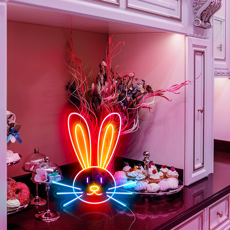 Colorful bunny neon lights - neonpartys
