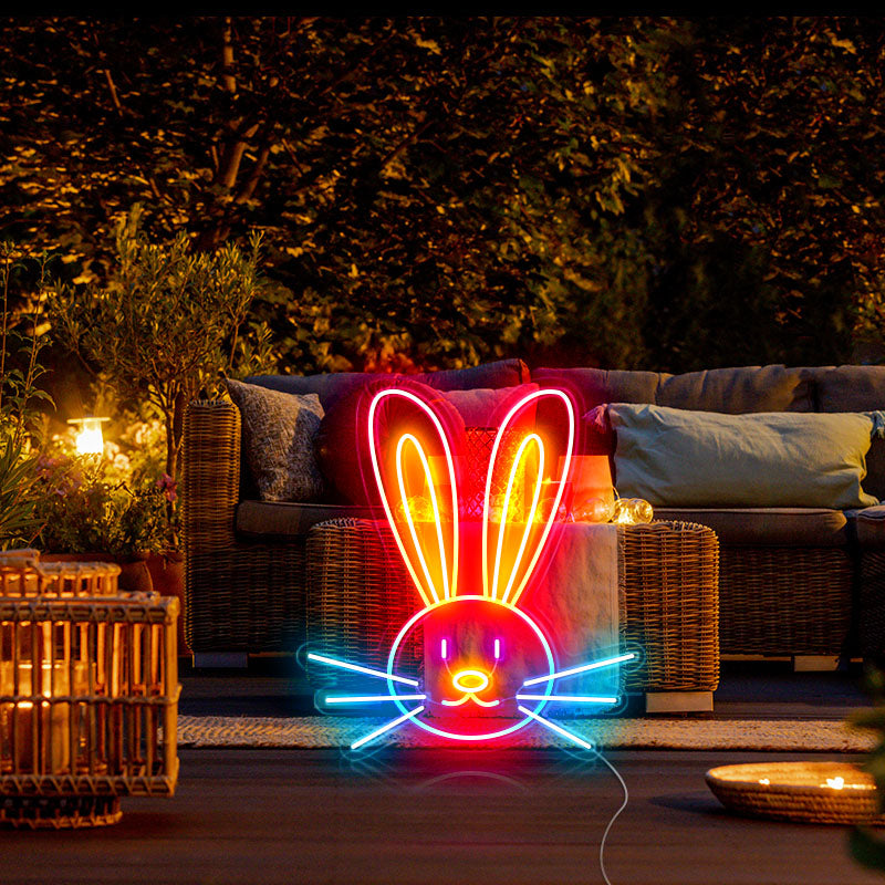 Colorful bunny neon lights - neonpartys
