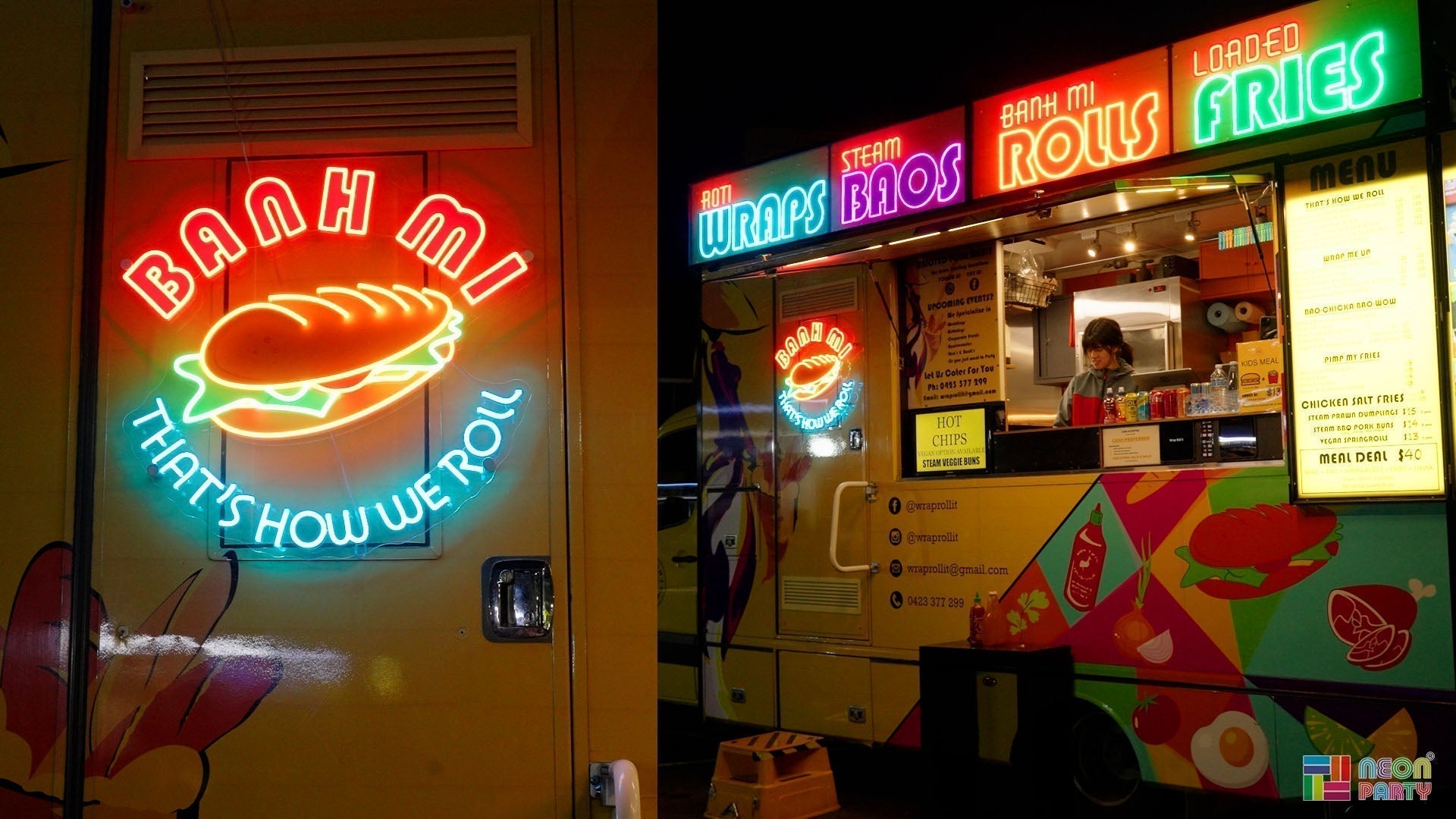 Neonpartys® Food Truck Neon Sign Case