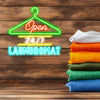 24/7 laundromat open signs