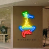 Pasta noodles neon art