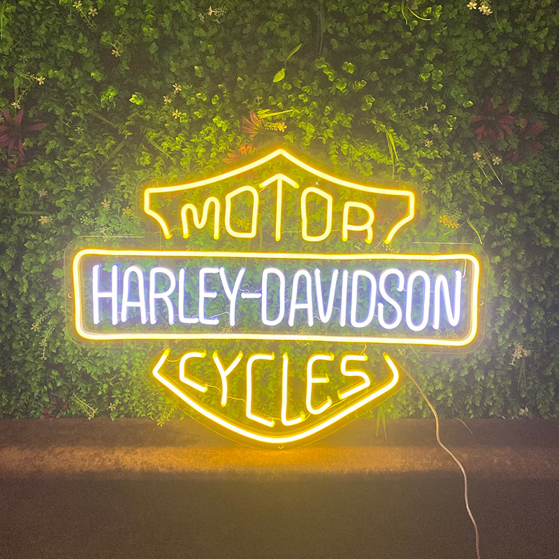 Custom Motorcycle Shop Logo Neon Sign