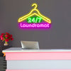 24/7 laundromat neon sign