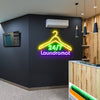 24/7 laundromat neon sign