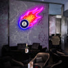 Flaming Eight ball neon sign