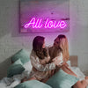 All love LED romantic neon sign