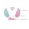 Personalizable Text Angel Wings Neon Light