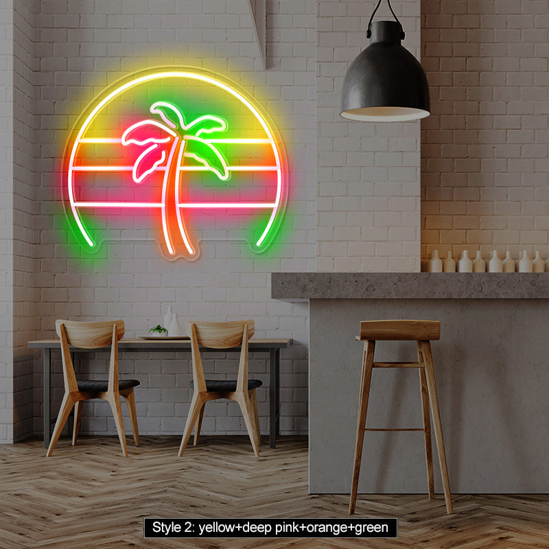 Tropical Palm Tree Neon Sign