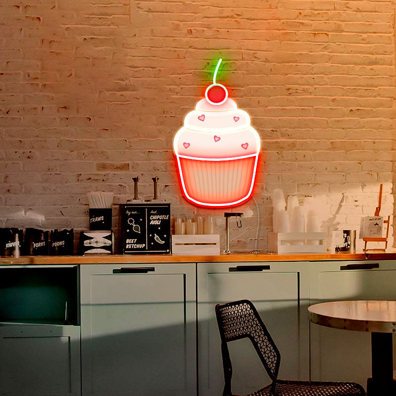 Cute Cupcake Neon