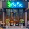 Gin Bar With Glass Neon