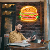 Hamburger model neon signboard