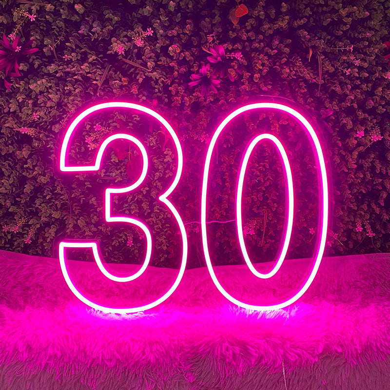 30th neon sign