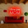I love you mum neon wall art