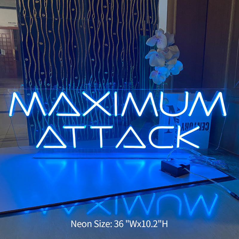 MAXIMUM   ATTACK Neon sign (Multi color)