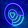 Play button neon light sign