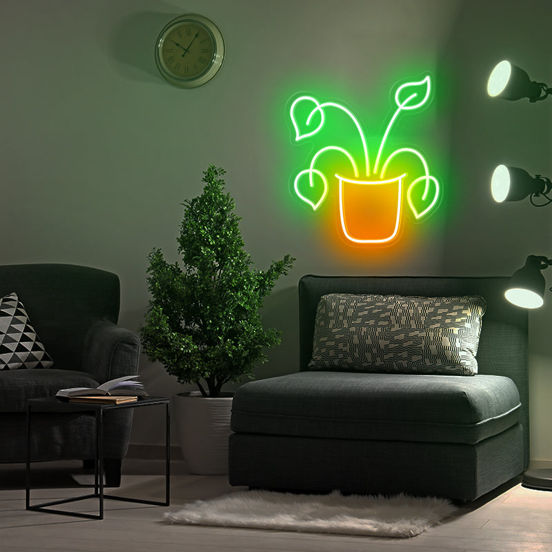 Led Neon Wall Epipremnum aureum neon|Cool and amazing led neon wall art