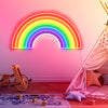 Rainbow neon wall art