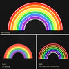 Rainbow neon wall art