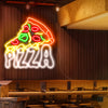 Pizza model glowing neon signs
