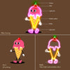 UV ice cream model neon