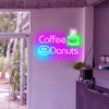 Hot Coffee Donuts Neon Sign
