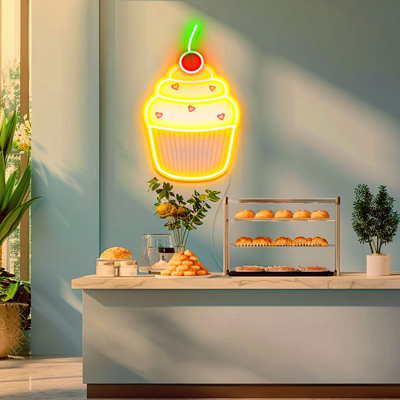 Cute Cupcake Neon