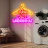 24/7 laundromat open signs