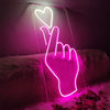 Korean Finger Heart Neon Sign
