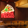 Pizza model glowing neon signs