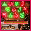 Set of 12 Christmas neon signs