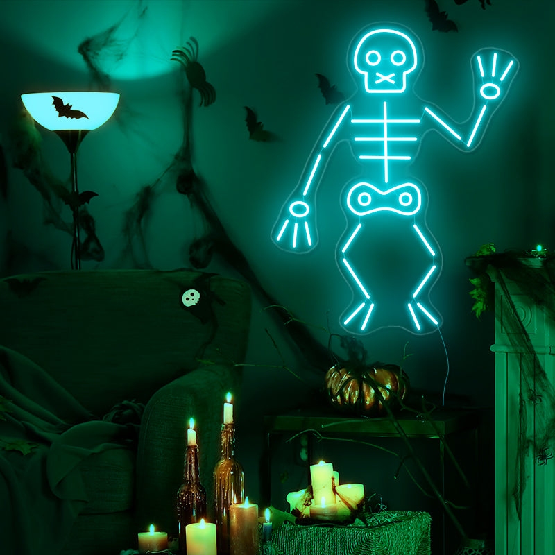 Waving Skeleton LED Neon Sign | Neon Partys US