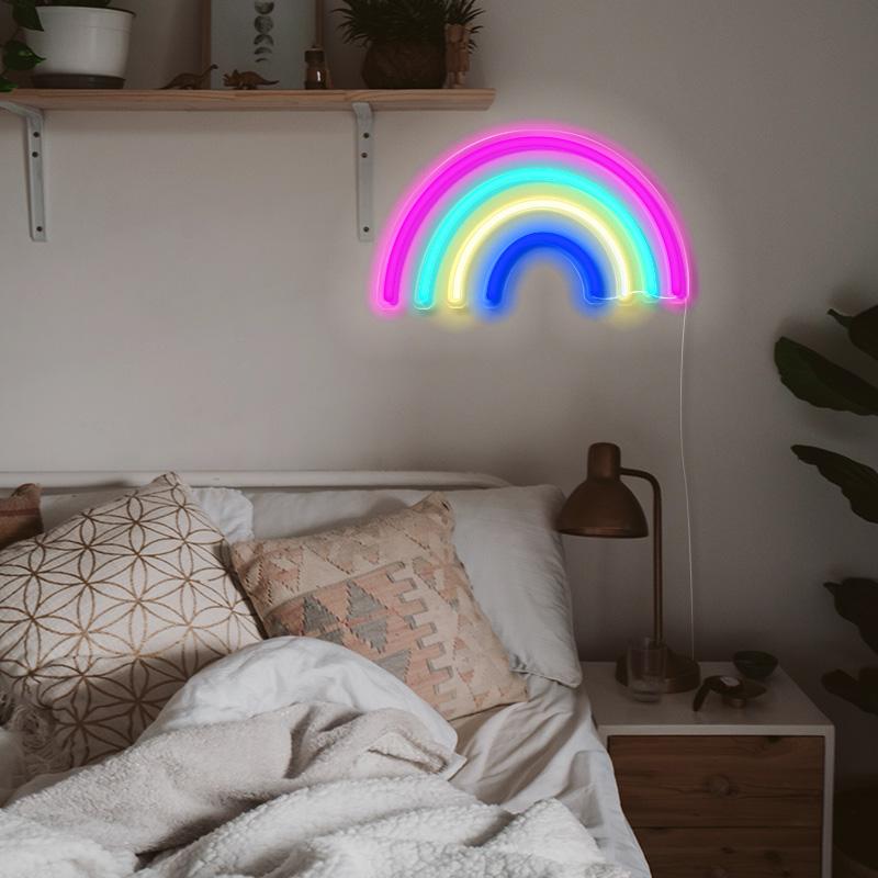 Rainbow neon sign for sale - neonpartys