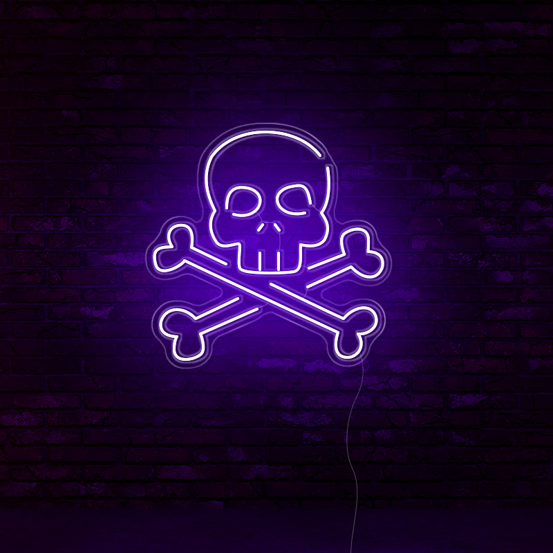 Creative spooky Skull Neon