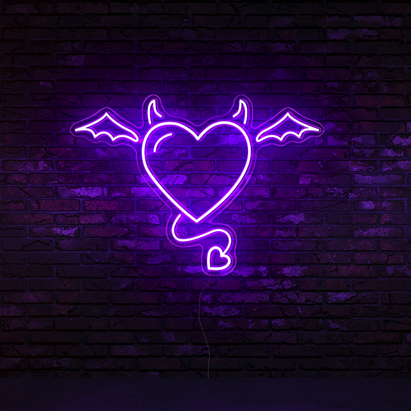 Devil heart neon sign gift - neonpartys
