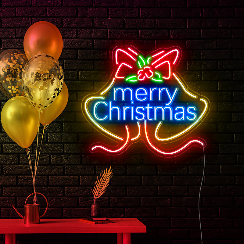 Merry christmas Bell neon for home - neonpartys