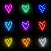 love heart  neon lights - neonpartys