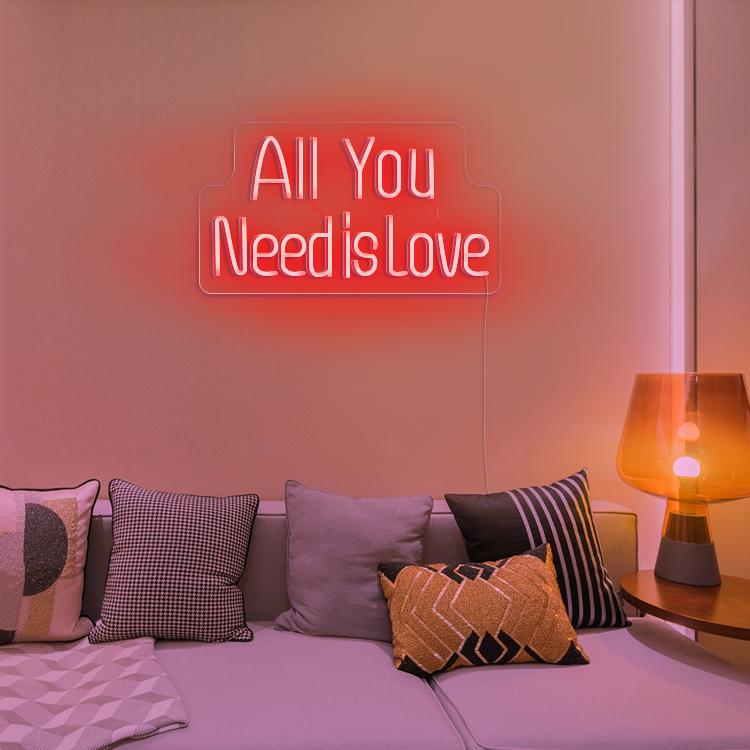 All you need is love neon sign - neonpartys