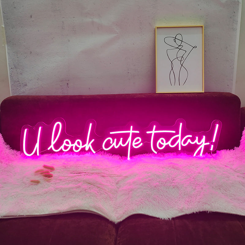 u look cute today!Neon lights - neonpartys