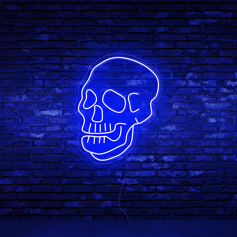 Skull neon sign art - neonpartys